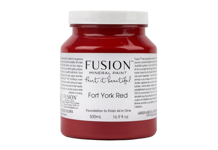 Vibrant red 500ml pint from Fusion Mineral Paint
