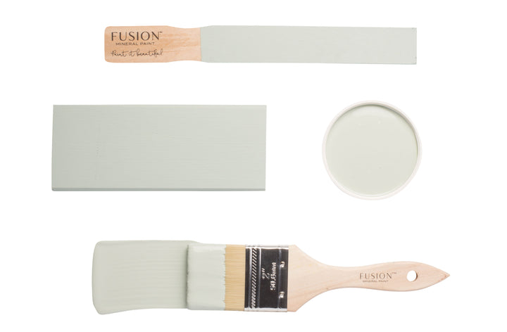 Blue green brush flat lay from Fusion Mineral Paint