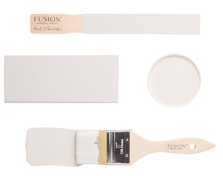Neutral white brush flat lay from Fusion Mineral Paint