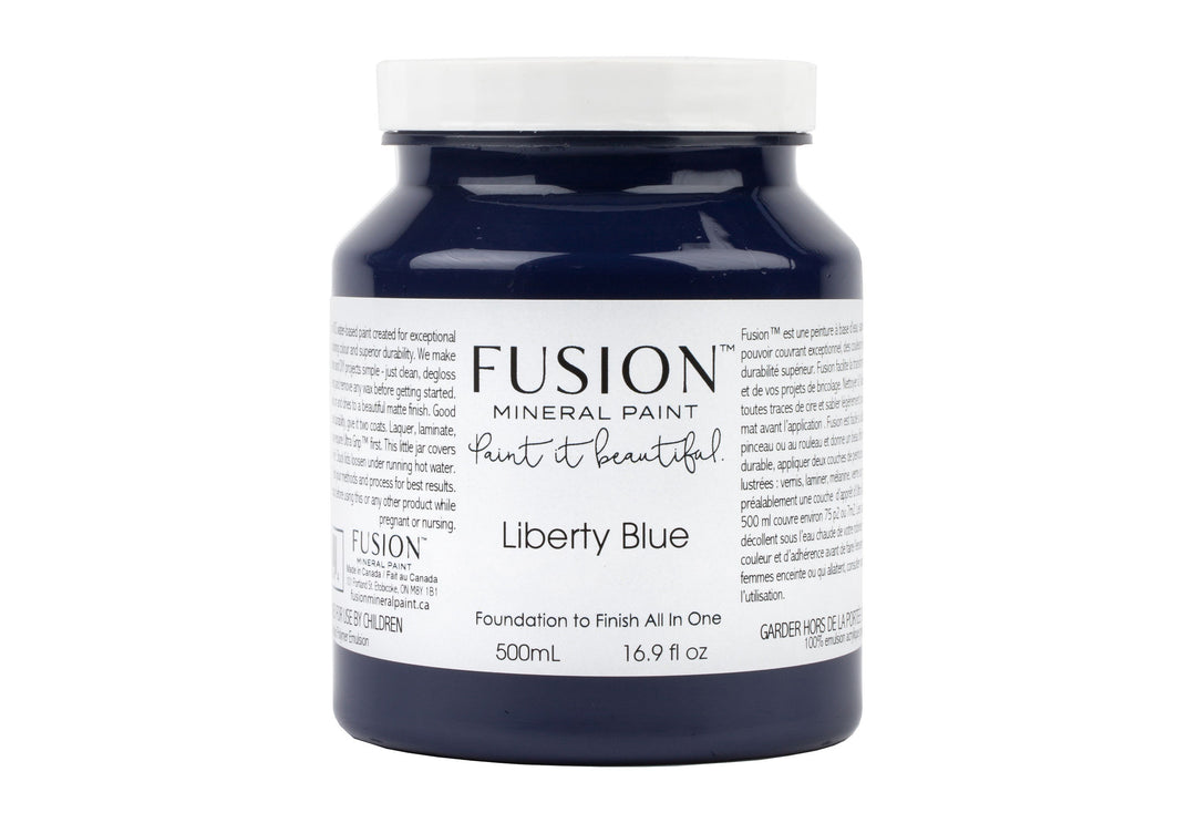 Royal blue 500ml pint from Fusion Mineral Paint
