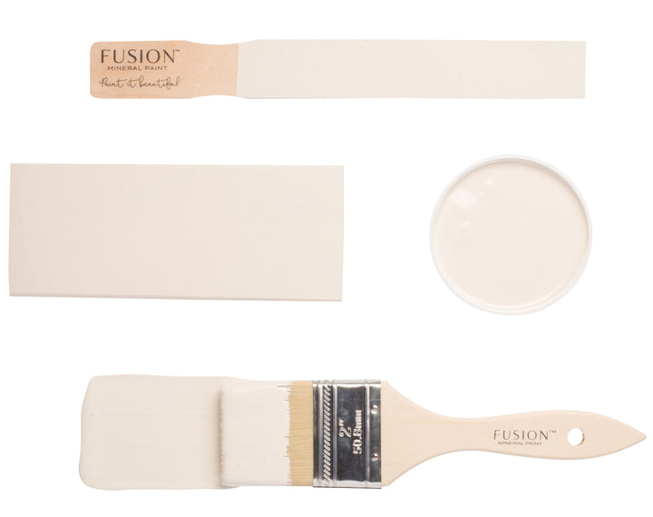 Warm off white brush flat lay from Fusion Mineral Paint