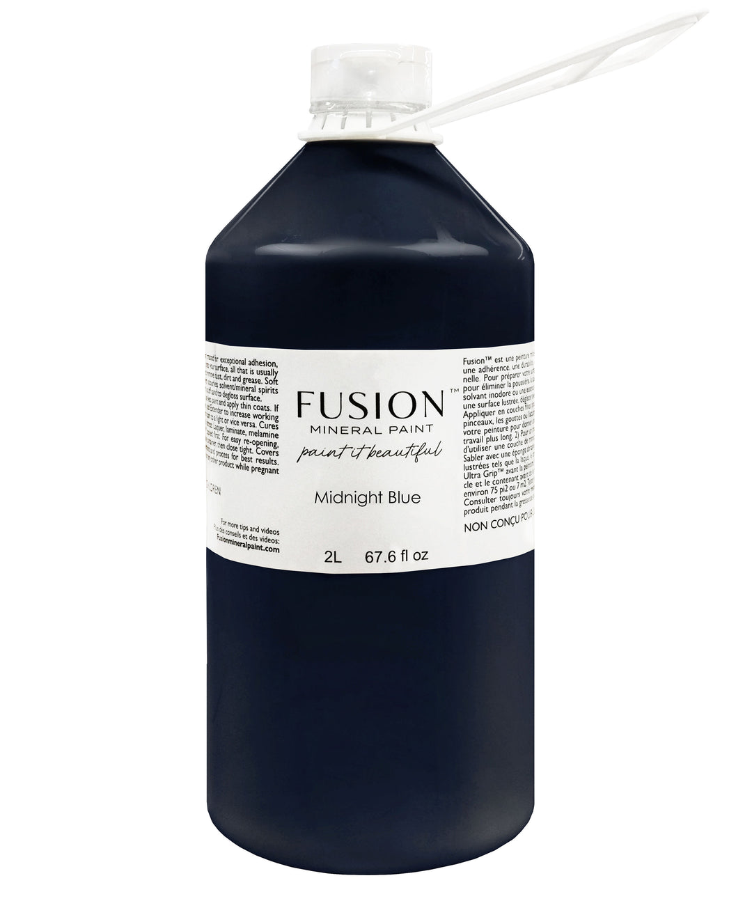 Midnight blue 2L container from Fusion Mineral Paint