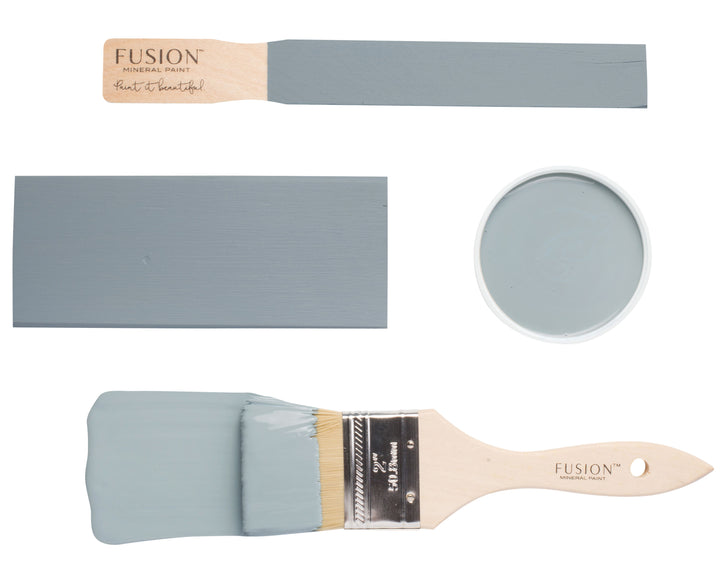 Multi tone blue brush flat lay from Fusion Mineral Paint