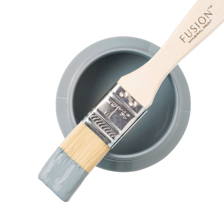 Multi tone blue paint can and brush from Fusion Mineral Paint