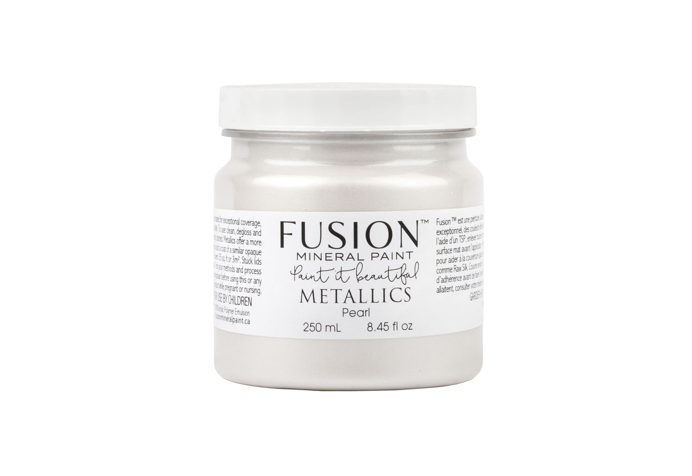 Iridescent silver 500ml pint from Fusion Mineral Paint