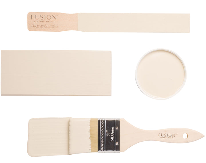 Soft beige brush flat lay from Fusion Mineral Paint