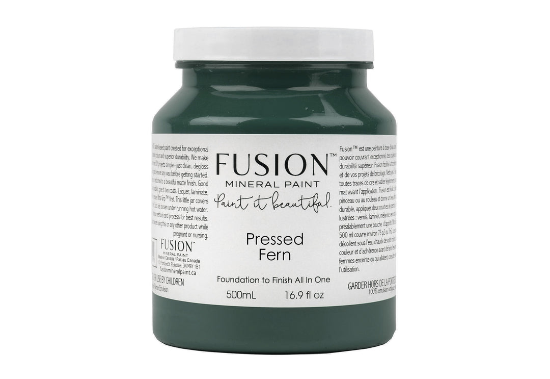 Dark green 500ml pint from Fusion Mineral Paint
