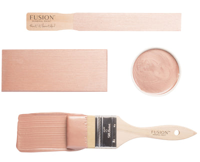 Iridescent pink brush flat lay from Fusion Mineral Paint