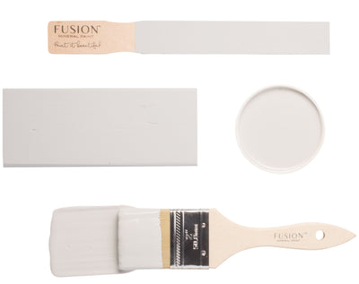 Neutral silver brush flat lay from Fusion Mineral Paint