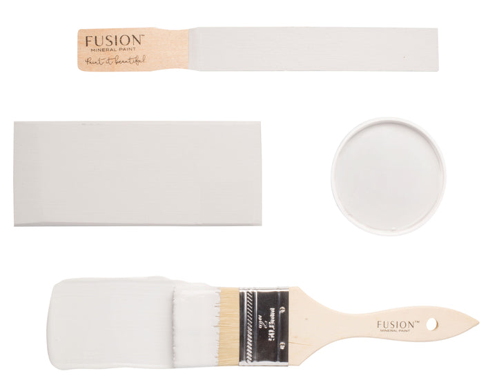 Multi tone white brush flat lay from Fusion Mineral Paint