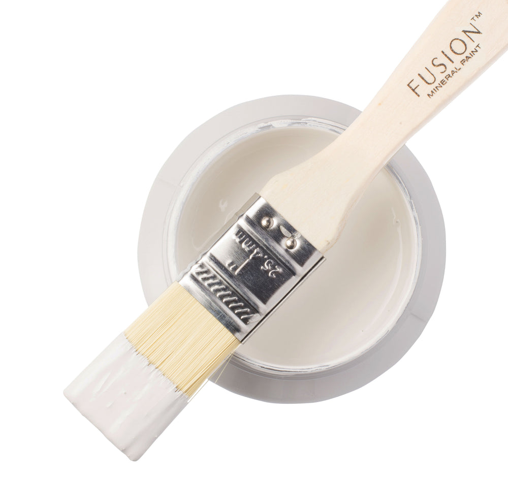 Multi tone white paint can and brush from Fusion Mineral Paint