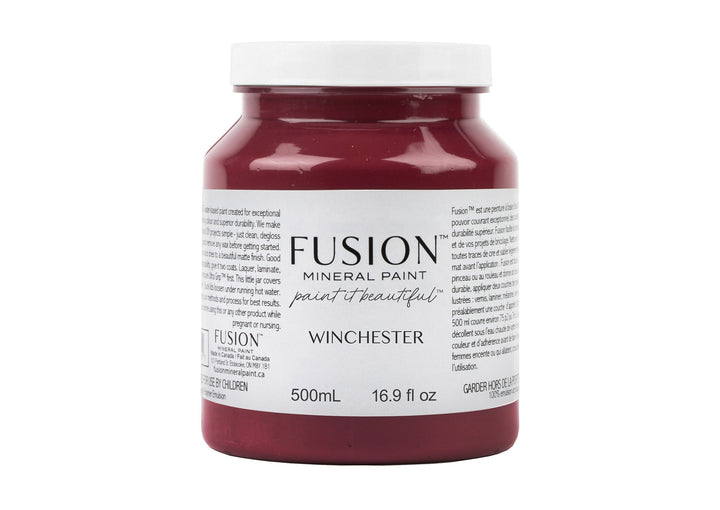Burgundy red 500ml pint from Fusion Mineral Paint