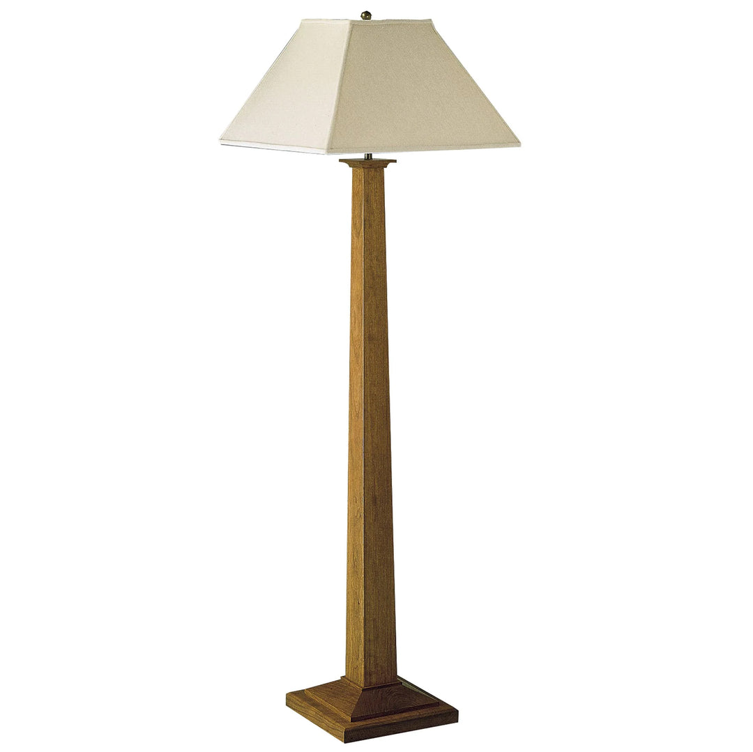 Stickley Linen Shade Square Base Floor Lamp