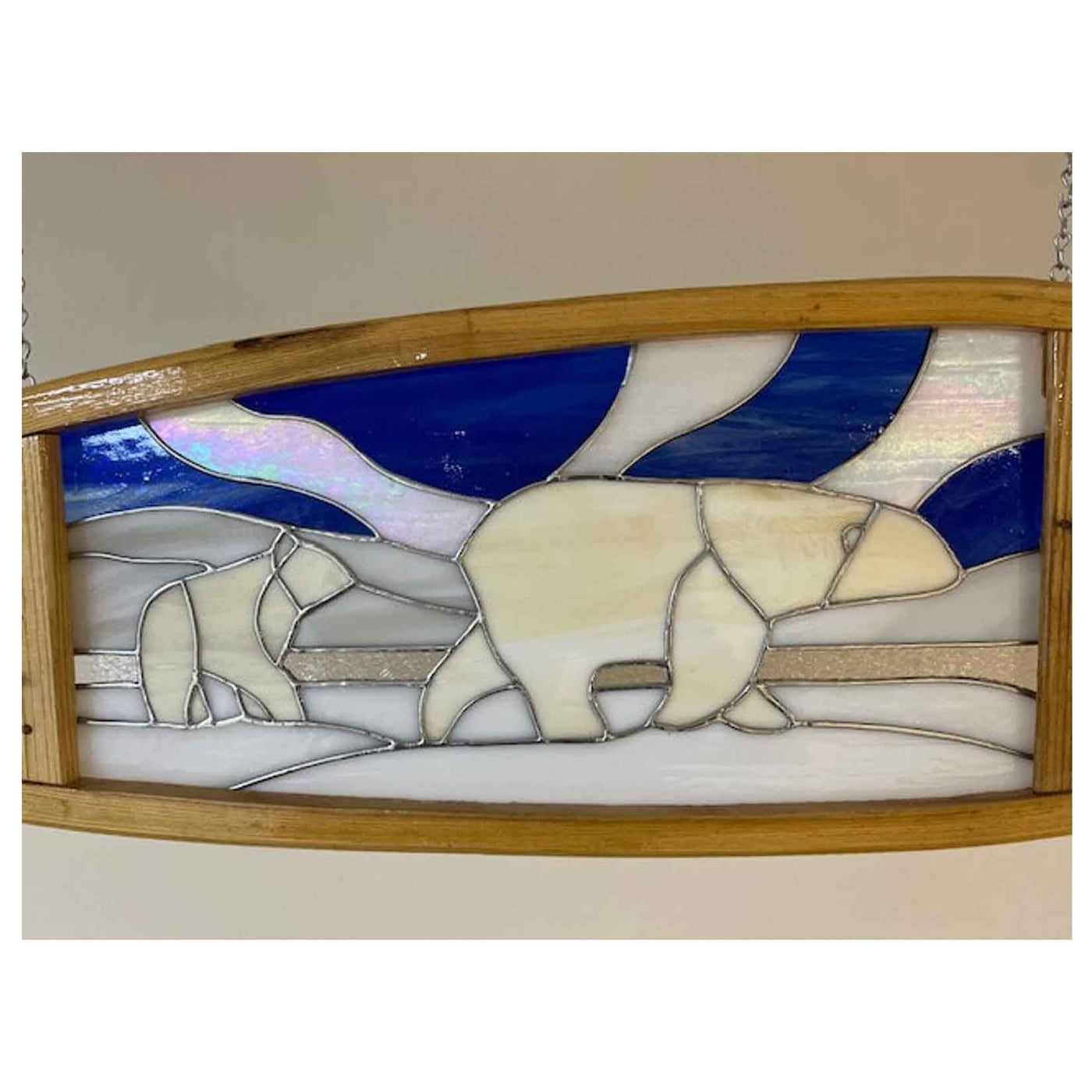 Polar Bear & Cub Stained Glass Art