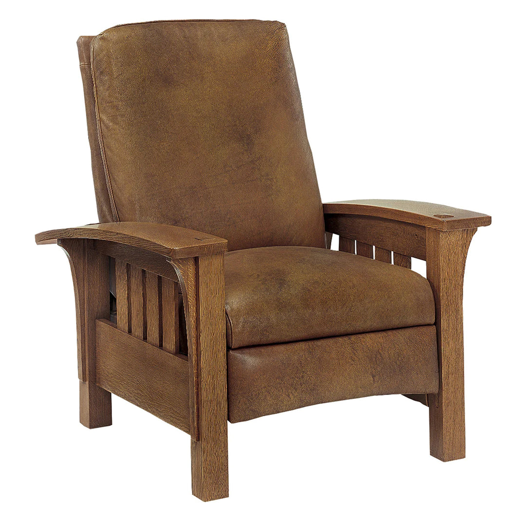 Stickley Straight Back Bow Arm Morris Manual Recliner