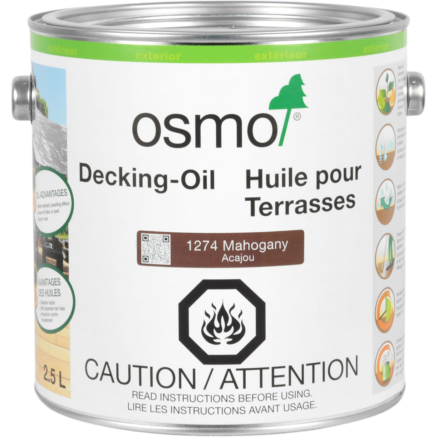 OSMO Decking Oil - 1274 Mahogany